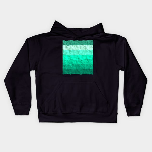 GREEN GRADIENT  TEXTURED MODERN TRENDY PATTERN Kids Hoodie by sentha